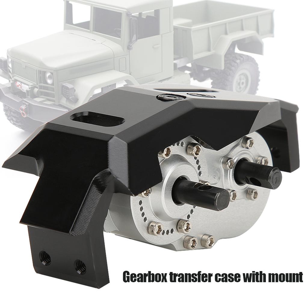 Metal Gearbox Transfer Case with Mount Fit for D90 1 10 RC Crawler Car Model