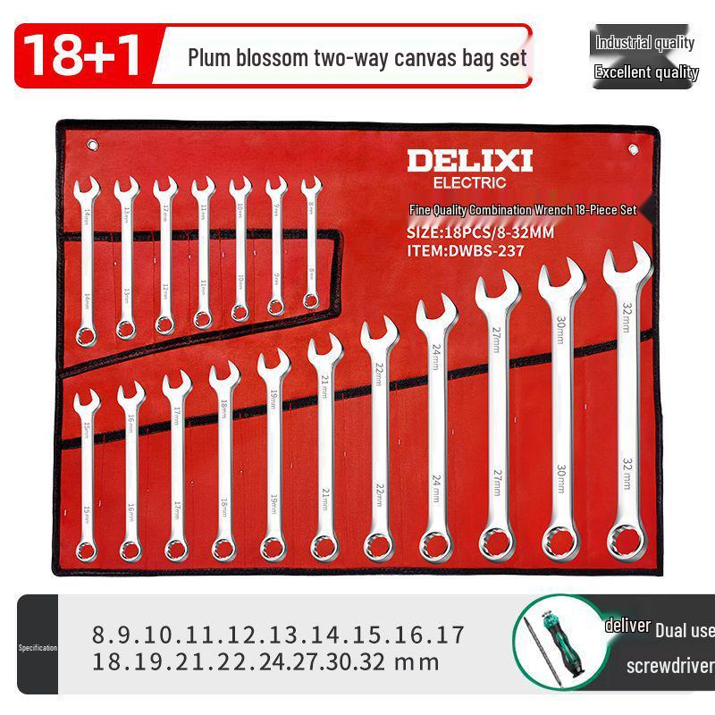 Набор регулируемых трещоточных и рожковых ключей