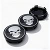 4pcs/Set SKULL Logo Emblem Badge Car Wheel Center Caps 58MM 54MM Wheel Rim Hubcaps Hub Center Dust Cover Replace Car Accessories