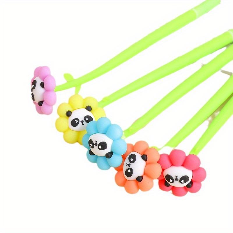 10 шт. ручек Panda Flower Shaking Neutral, черная ручка для подписи, мультяшная творческая ручка для студентов, канцелярские принадлежности