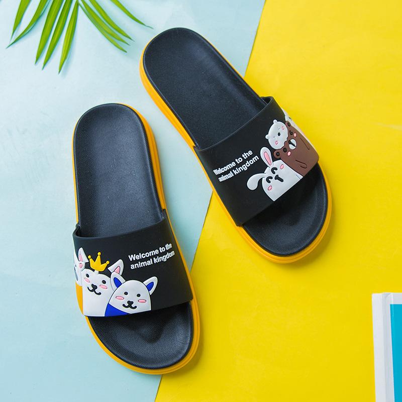 Крутые тапочки для женщин, летняя одежда для улицы, дома, дома, мультфильм, милая ванная комната, износостойкие, крутые тапочки, новая обувь 2025 года