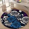 1 шт. Цветочный букет Роз Круглый ковер для офиса, Внутренний коврик, Подходящий для офиса, Под офисные стулья, Спальни, Гостиной, Домашнего декора, Декор комнаты, n44