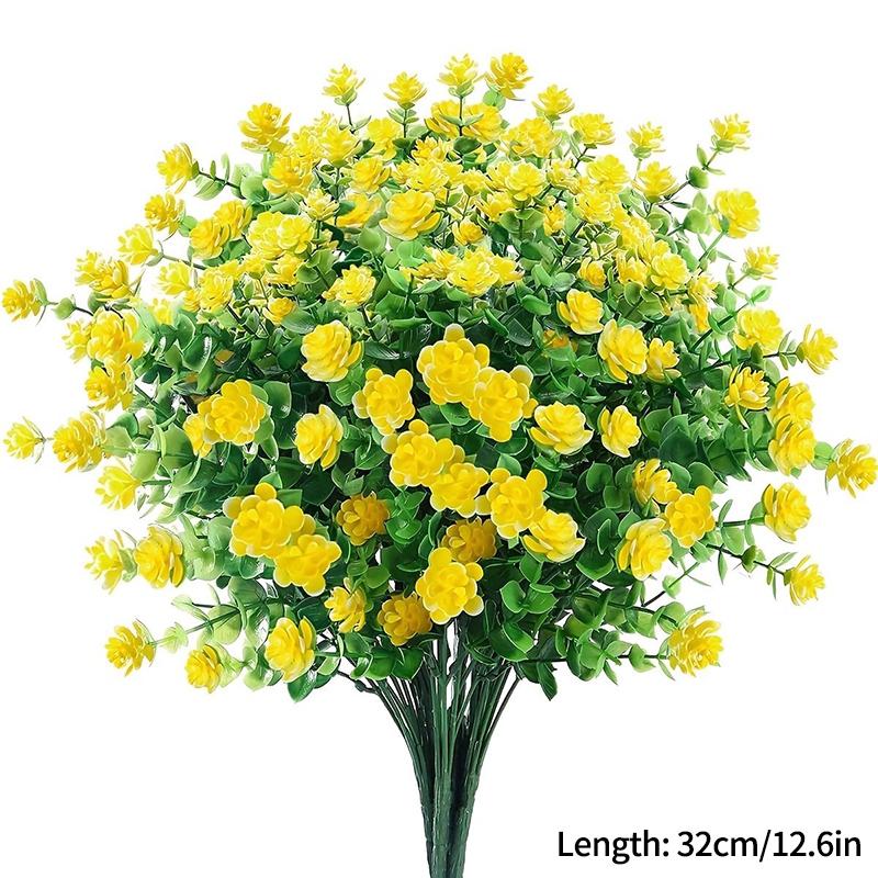 Искусственные осенние цветы для улицы, искусственные растения, устойчивые к УФ-излучению, искусственная пластиковая зелень, Хэллоуин, сад, крыльцо, патио, осенний домашний декор