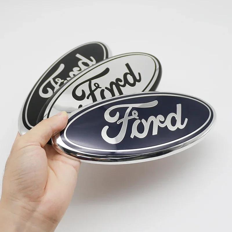 Новая наклейка на автомобиль 2026 Ford Новая 2025 Горячая 22.5x9см Металлическая передняя задняя эмблема значок багажник капот алюминиевая декаль 1 шт. для Ford Fusion Focu