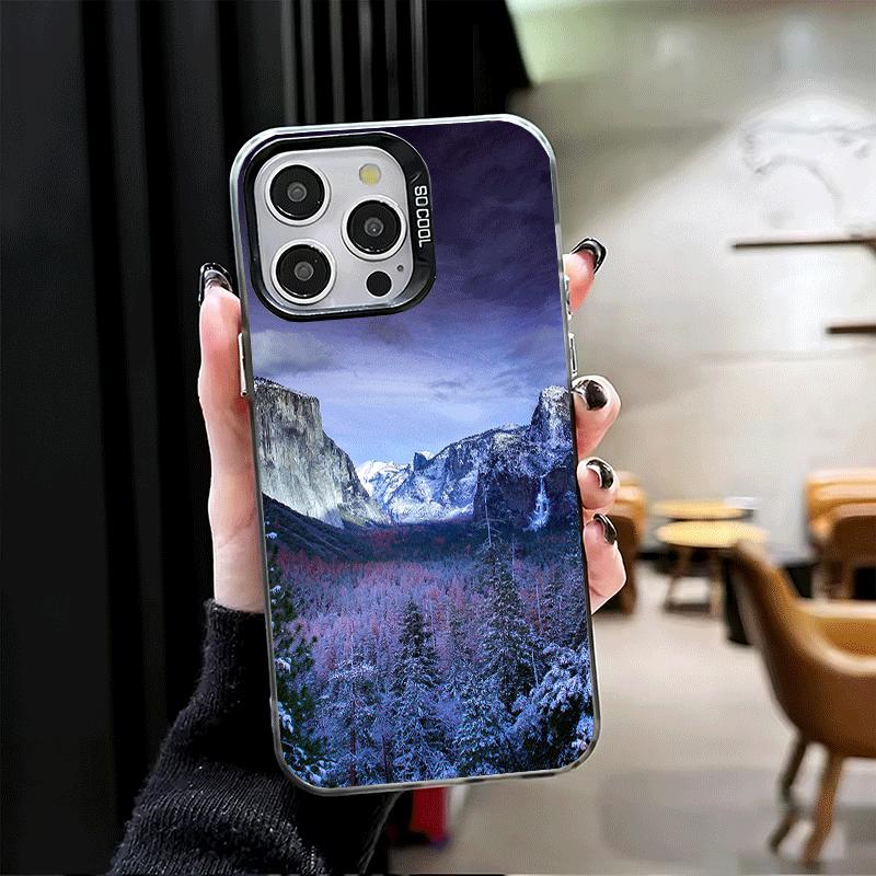 Мягкий чехол для телефона с изображением горного пейзажа для iPhone 15 16 17 Pro Max 17Air 16E 14 Plus 13 12 Mini Ударопрочная задняя крышка