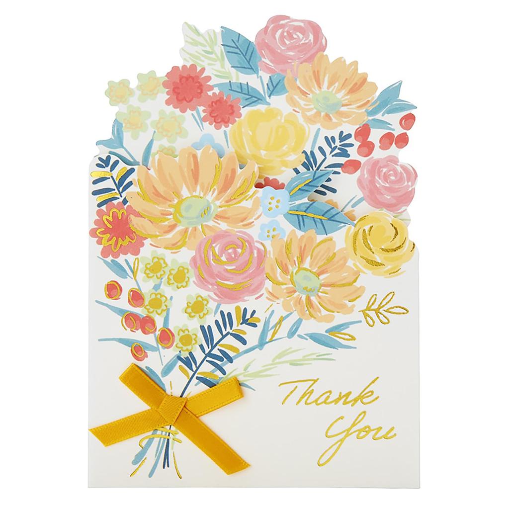 Sanrio Message Card Thank You Bouquet Yellow Greeting Card Can Be Shipped Overseas SANRIO 981567 TY184-3