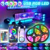 Wifi 1-5M USB Led Strip Lights RGB 5050 Bluetooth APP Control Luces Led Flexible Diode Decoration For Living Room Lamp Ribbon