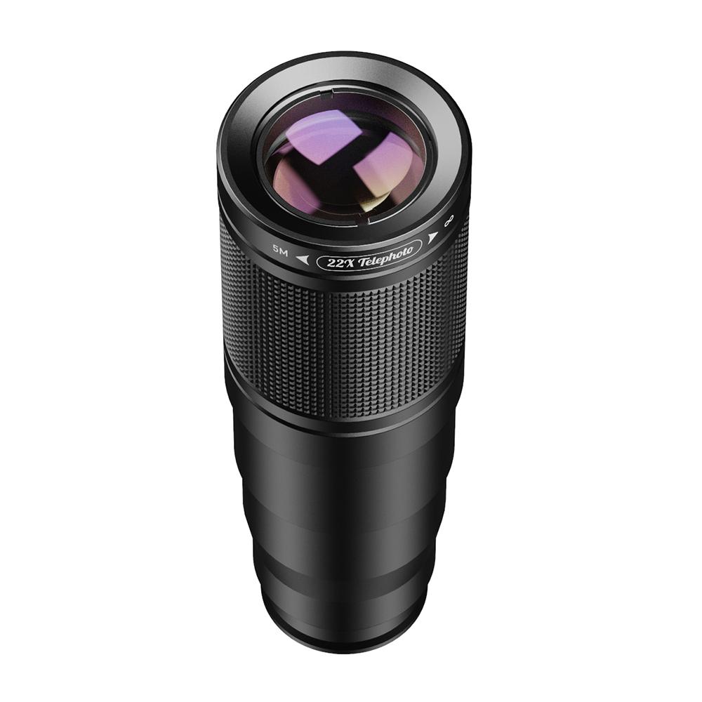 APEXEL APL-22X105-4IN1 Металлический объектив для камеры телефона Телеобъектив 22X Объектив «рыбий глаз» Широкоугольный объектив
