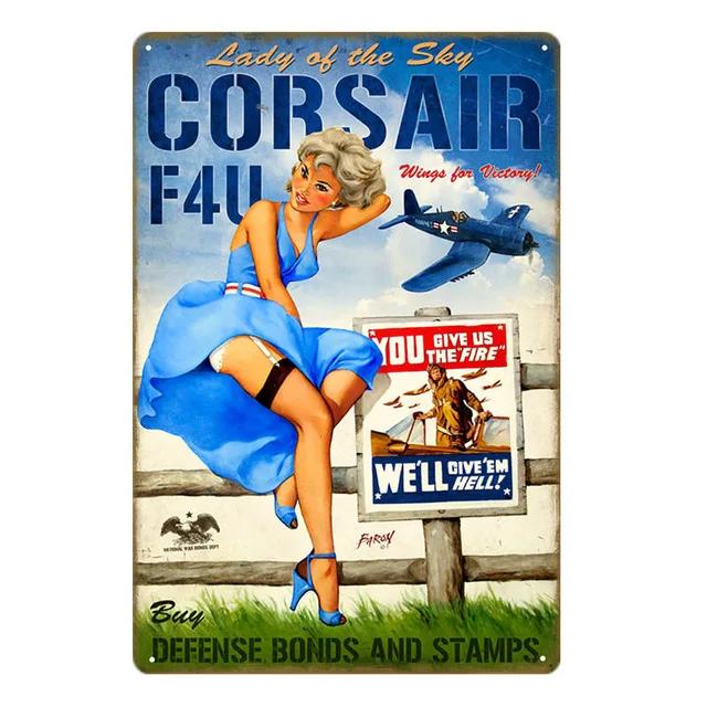 Знак Pin Up Girls Сексуальная Леди Красота Металлические Знаки Табличка Постер Жестяная Табличка Декор Мужская Пещера Комната Бар Паб Гараж Арт Таблички Настенный Декор