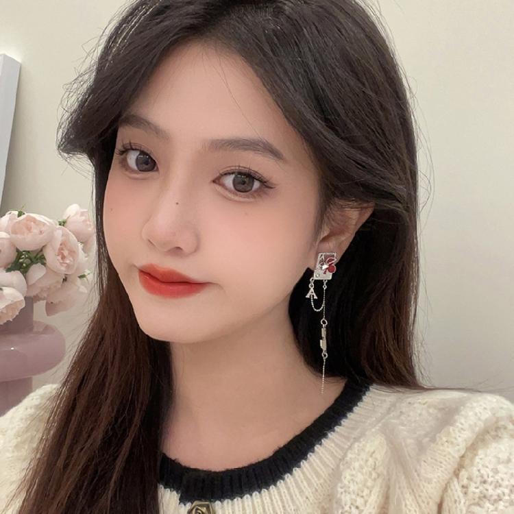 Трендовые длинные серьги с кисточками и игральными картами, серьги с милым характером, аксессуары, модная бижутерия для женщин и девушек