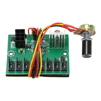 PWM Хаб для вентиляторов DC 12V 8-портовый контроллер скорости вентиляторов для ПК с кабелем 300 мм для 2-контактных, 3-контактных и 4-контактных вентиляторов ПК