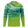 HUK Fishing Мужская футболка с длинным рукавом, капюшоном, защитой от солнца UPF50, защитой от УФ, дышащая