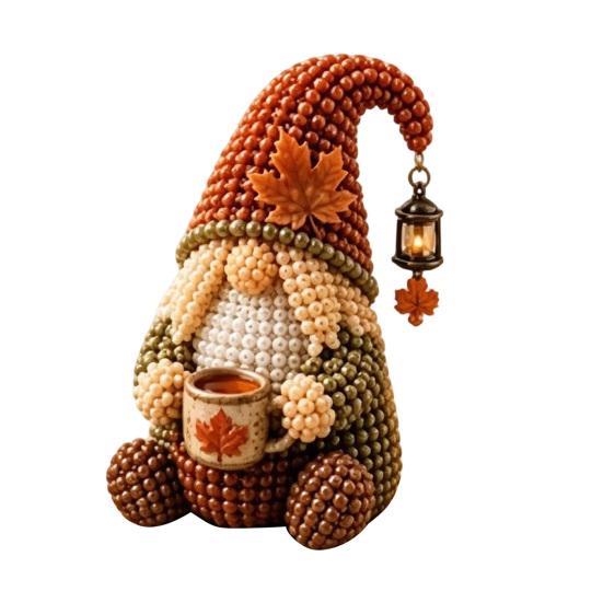 Umbra Studio Gnome Bead Craft Kit, Tiny Beaded DIY Cute Art Kit for Adults Teens Unique Home Decor Handmade Gift