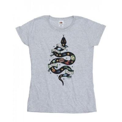 HARRY POTTER Womens_Ladies Slytherin Sketch Cotton T-Shirt