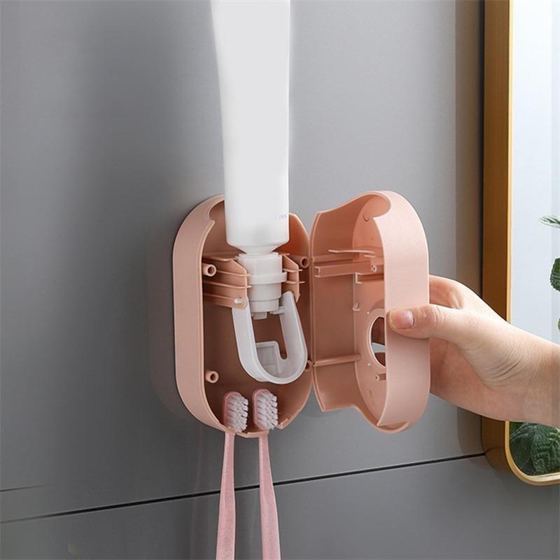 1 шт. автоматический дозатор зубной пасты настенное крепление аксессуары для ванной комнаты водонепроницаемый держатель зубной пасты держатель зубных щеток