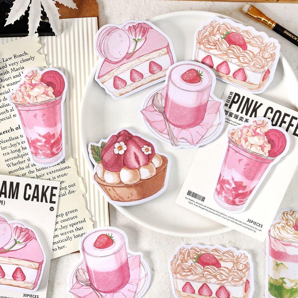 30Sheets Desserts Sticky Notes Stationery Message Notes Kawaii Planner