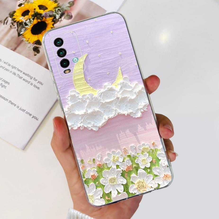 Чехол для Xiaomi Redmi 9T Милый Модный Расписной Чехол Прозрачный Силиконовый Чехол для Телефона Для Xiaomi Redmi 9T Redmi9T Задняя Крышка 6.53'' Сумки