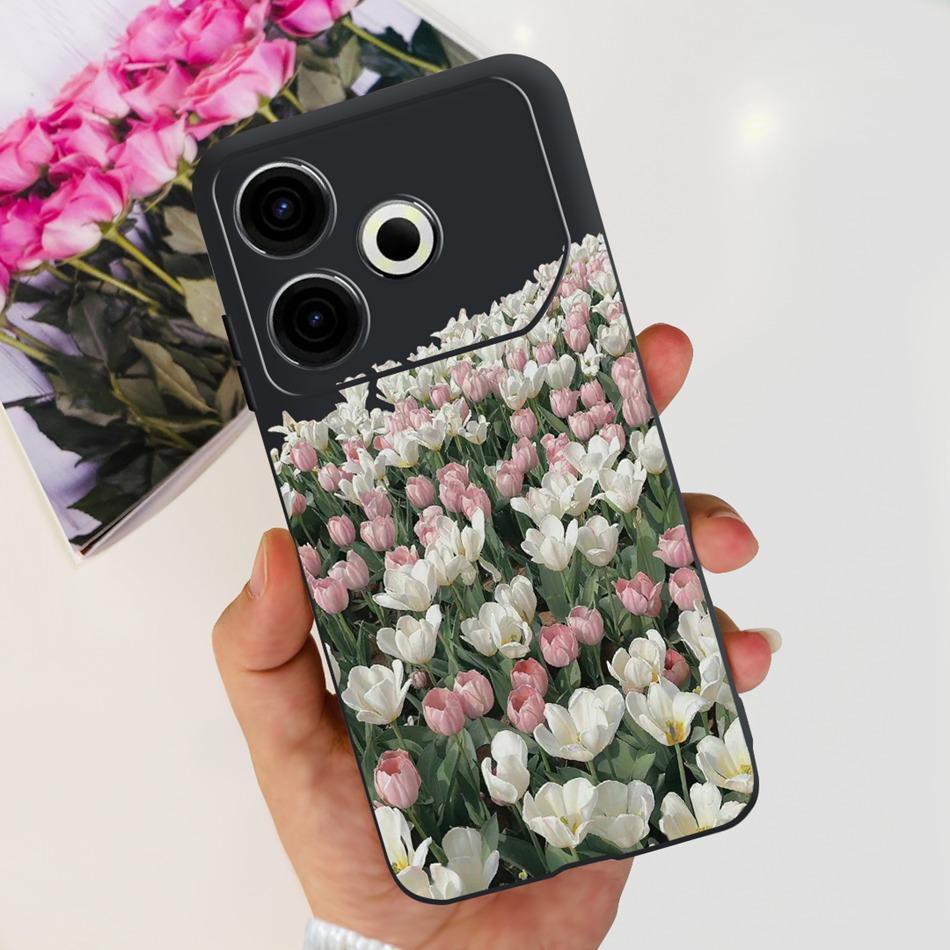 Чехол для телефона Tecno Pova 6 Neo Pova6 Neo 4G 2024 Элегантный принт Мягкий силикон ТПУ Чехлы