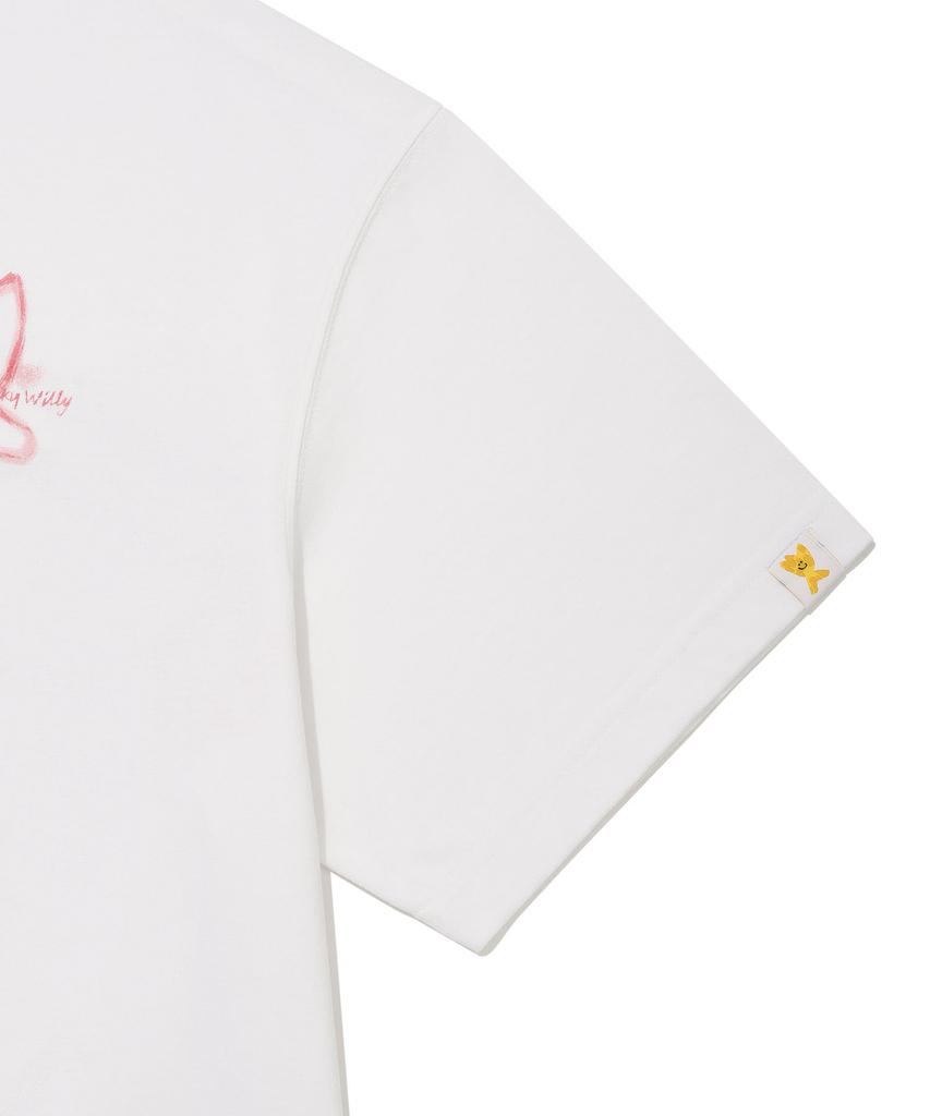 WACKY WILLY Kiki Graffiti Short Sleeve T-Shirt White