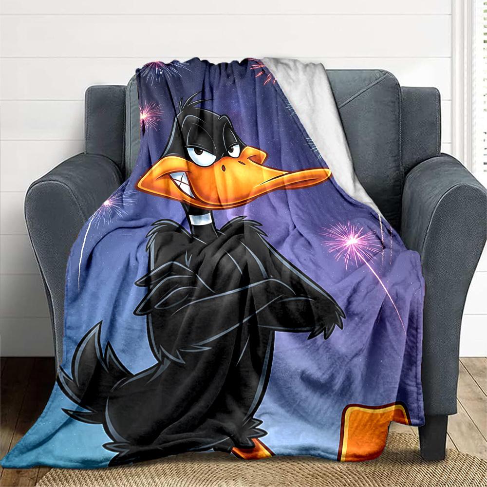 1pc Daffy Duck Flannel Throw Blanket Soft, Warm & Cozy for Couch, Bed, Office, and Travel Versatile All Season Gift, Christmas present