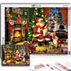 5D Diy Алмазная картина Рождественская елка Санта-Снеговик Вышивка крестом Полный Алмазная вышивка Мозаика