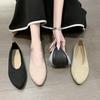 Breathable Soft-soled Single Shoes Women's 2025 Summer New Pointed Korean Version Flat-soled Flying-woven Shallow-mouth Grandma Shoes Mesh Ladyshoes