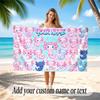 Fantasy Magic Theme Quick Dry Beach Towel Custom Name Text Print Large Sand Resistant Towel Beach Vacation