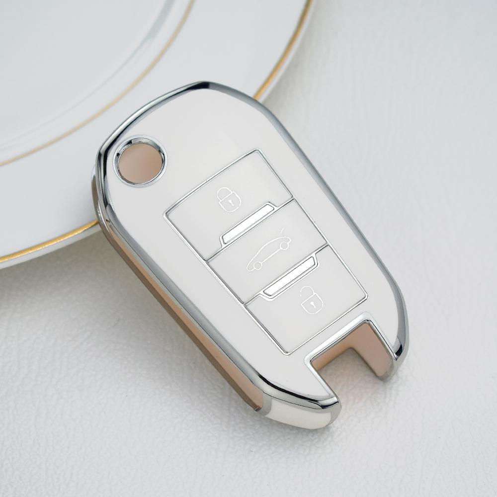 ТПУ автомобильный складной откидной чехол для ключей для Peugeot 408 508 301 2008 3008 для Citroen C4 CACTUS C3 C5 C4L протектор