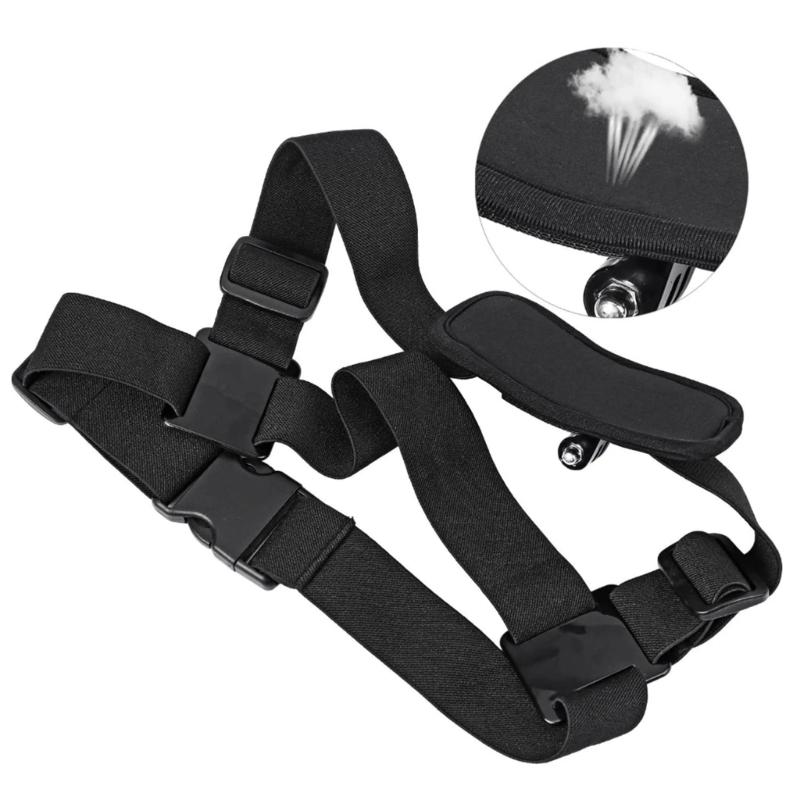 360 Degree Shoulder Strap Mount Harness for Go Pro Hero 11 10 9 8 7 6 5 4 Action Camera Chest Shoulder Mount Belt Strap
