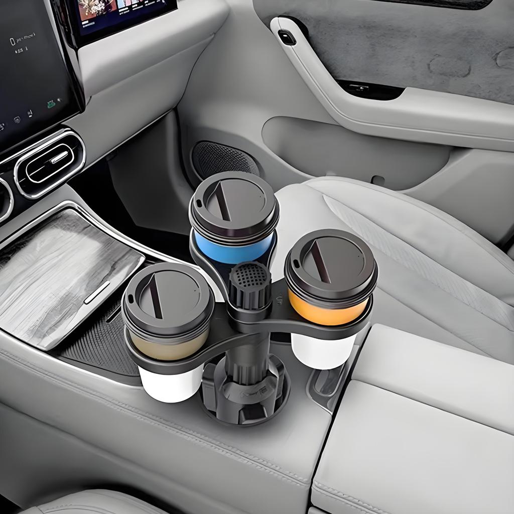 Universal 360° Rotating Cup Holder Expander, Adjustable Car Drink Adapter for Oversized Cups Fits Most Vehicles