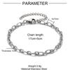 5 шт./Лот 17-22 см Позолоченная Нержавеющая Сталь Скрепка Звенья Цепи Браслет Женский Ручная Работа DIY Шарм Изготовление Украшений