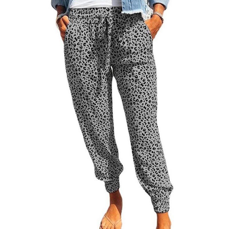 DAFIFY Женская мода на лето и весну, повседневные брюки с леопардовым принтом и высокой талией, брюки и капри