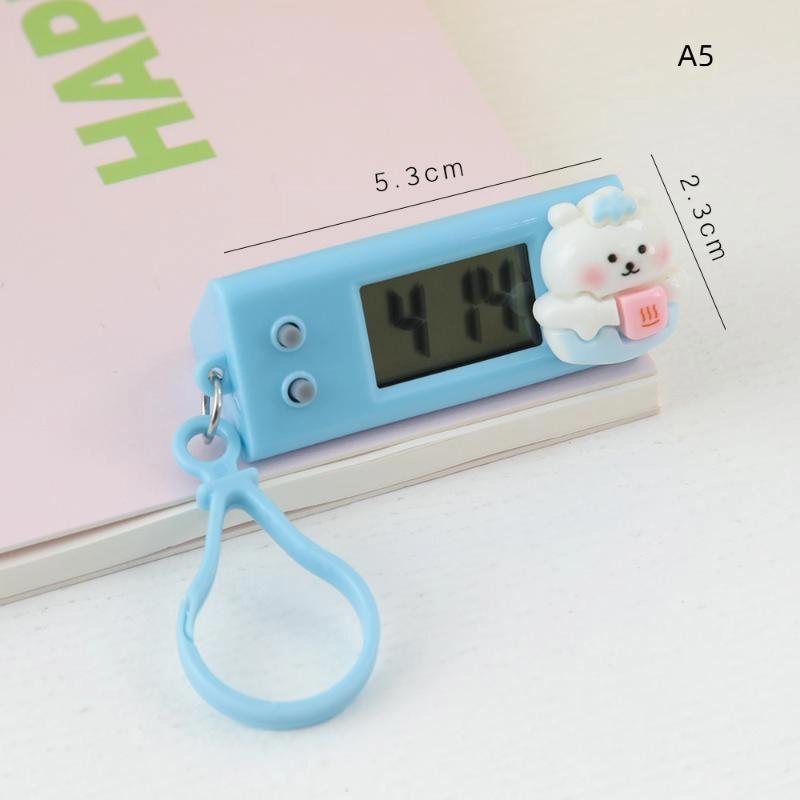 Портативный электронный брелок-часы Мини карманные электронные овальные подвесные часы Цифровые настольные часы с отображением времени и даты для студента