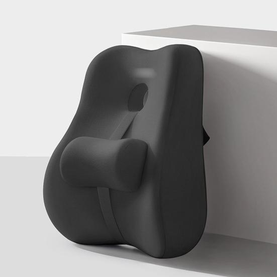 Подушка для поясничной поддержки Подушка для поддержки спины из пены с эффектом памяти Поясничная подушка для стула с регулируемым ползунком для офисного стула, компьютерного кресла, для долгих часов сидения