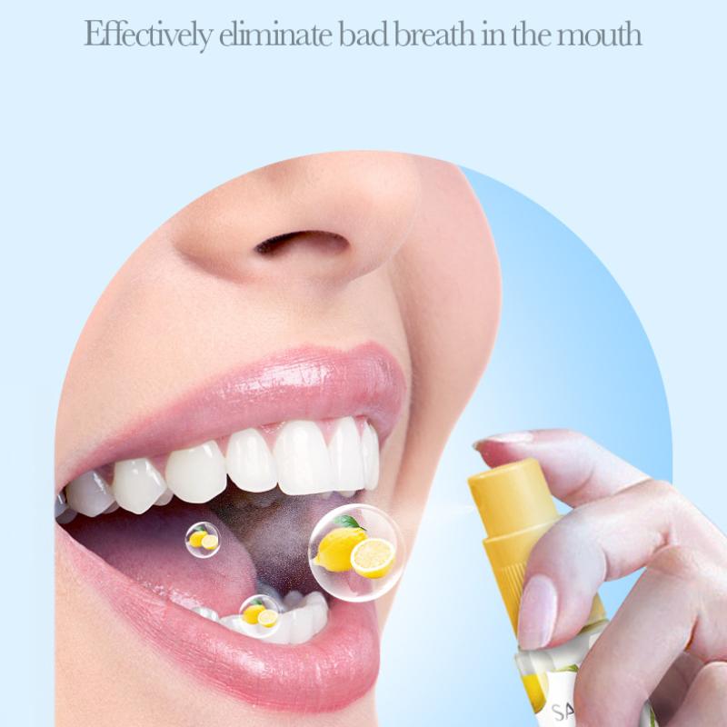 Спрей для полости рта 18 млSADOER Мята Персик Лимон Спрей для свежего дыхания