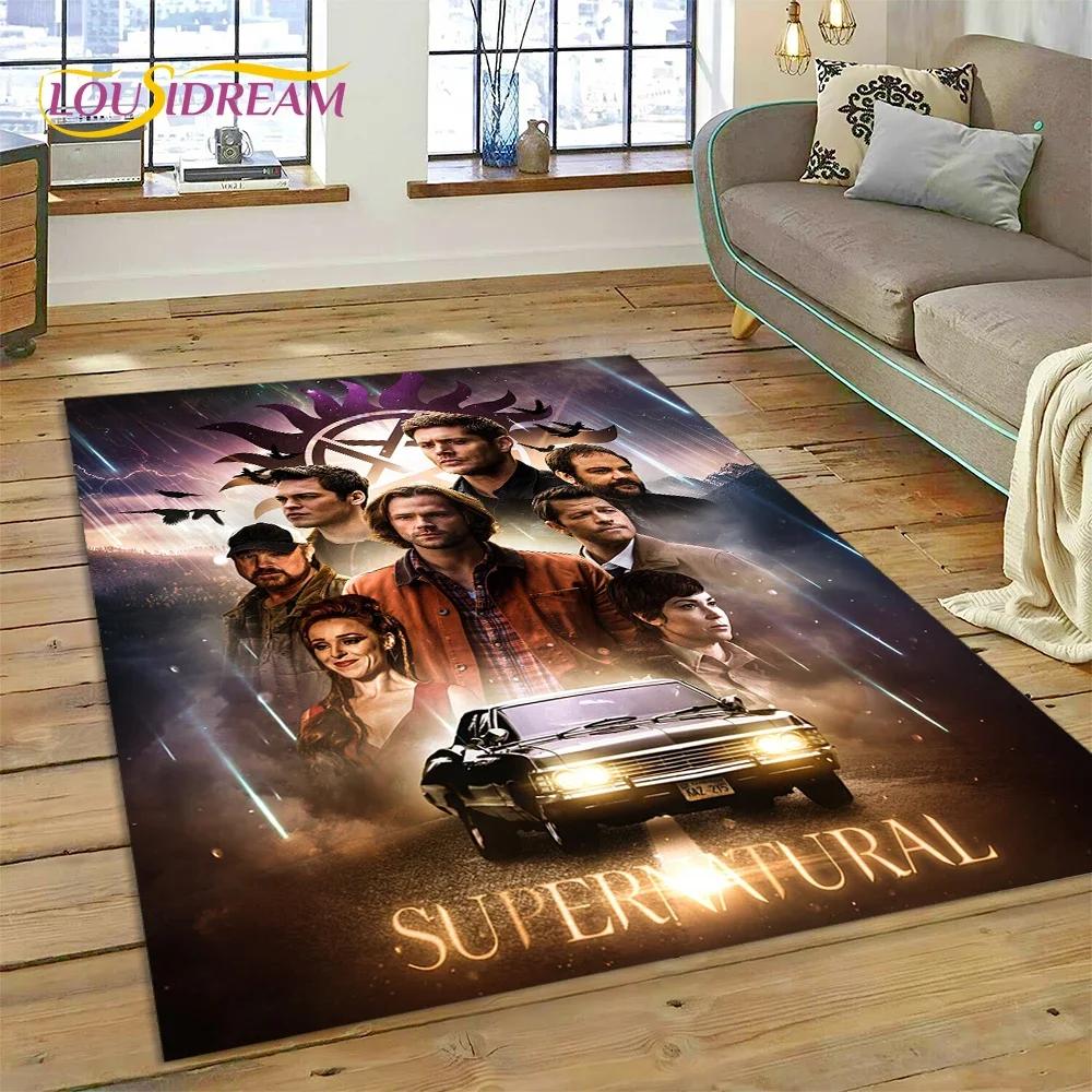 SPN Новейший Ковер с 3D-изображением Дина и Сэма из Сверхъестественного для Спальни, Гостиной, Дома, Декор для Дивана, Детская Игровая Большая Декоративная Напольный Коврик