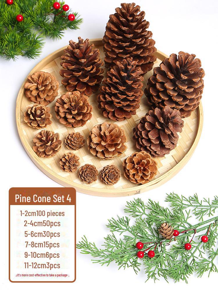 Pine Cone DIY Decoration Kit: Branch, Log, Dried Flowers for Creative Kindergarten Hanging Crafts