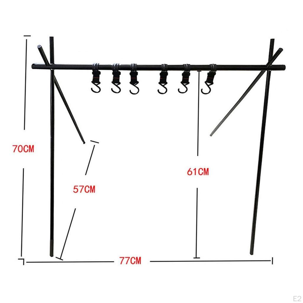 Подставка для фонаря, сушка одежды, портативная, устойчивая, для кемпинга, треугольная, для хранения посуды, для барбекю