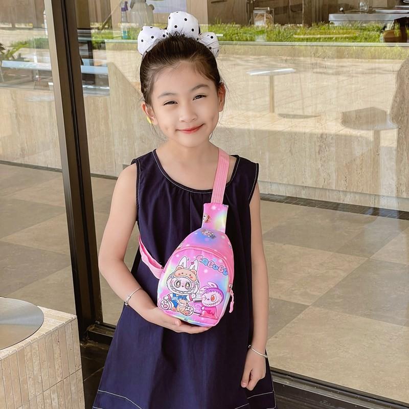 Pattern Cartoon Kids Coin Purse Single Shoulder Crossbody Chest Gift Bag