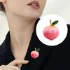 Stylish Peach Brooch Fashionable Anti-Glare Lapel Pin Anti-oxidation Jewelry Rust-proof Brooch for Sweaters Accessories