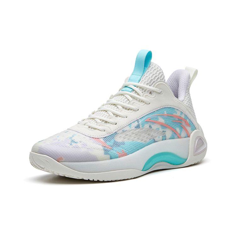 Anta Cement Bubble 2.0 Low Basketball Shoes Men Sneakers White Purple 112231611-2