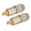 2 Pack Portable Air Compressor Adapters Heavy Duty Steel Male Thread To US Valve 3 In 1 Quick Connector Coupler for