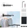 Алюминиевые аксессуары для дома Домашняя прачечная Веревка для белья Выдвижная внутренняя и уличная складная вешалка для одежды Настенное крепление Экономия места Сушилка для ткани