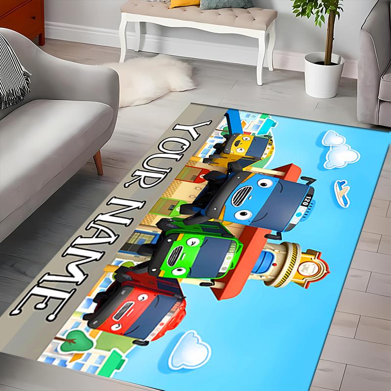 Custom personalization Tayo the Little Bus Area Rug - Perfect For Kitchen, Bathroom,Laundry Room Decor Large Size Available,Gift All Seasons