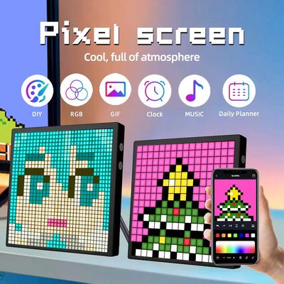 Умный светодиодный матричный пиксельный дисплей RGB DIY граффити Bluetooth управление приложением художественный дисплей для декора игровой комнаты крутая анимационная рамка