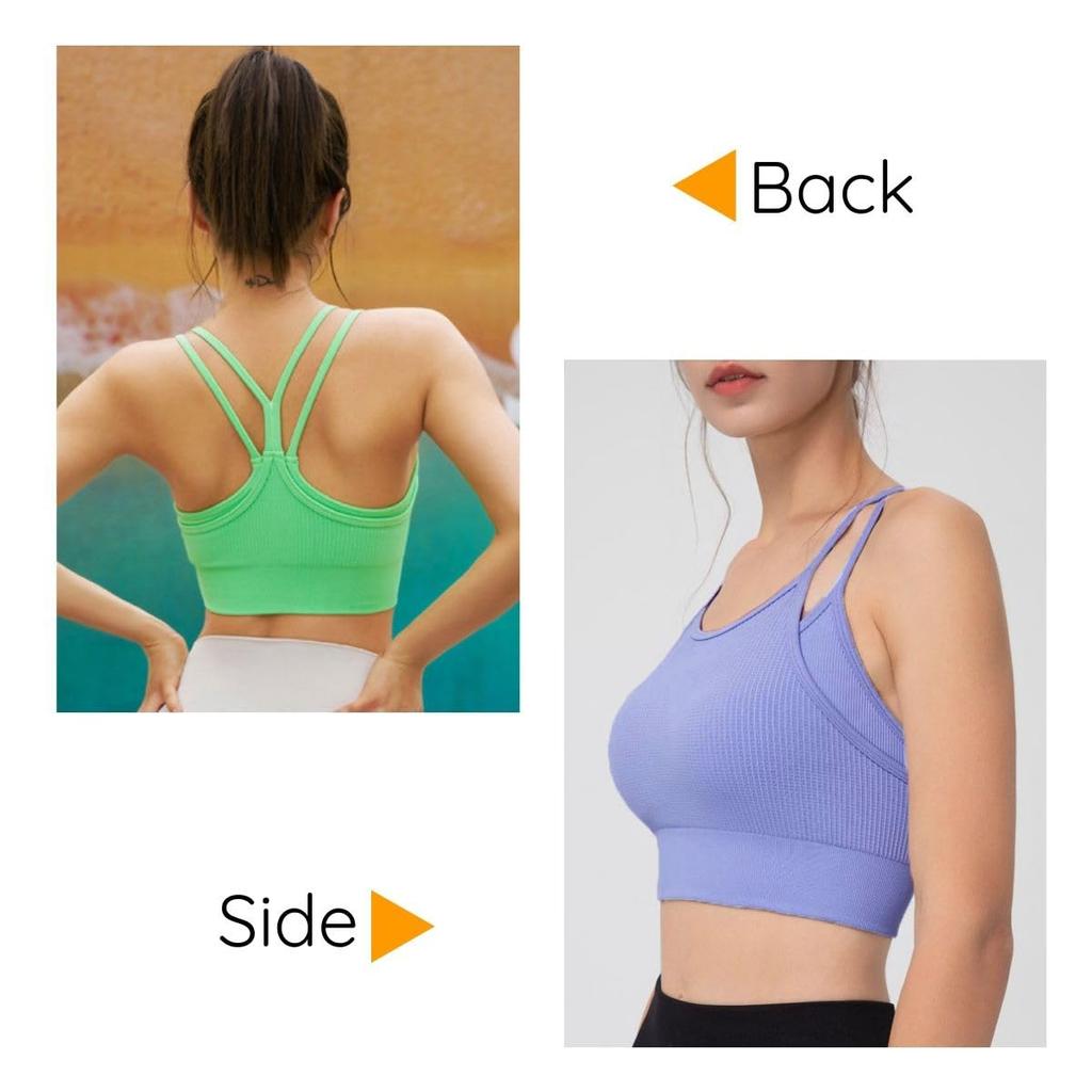 VeroMan Одежда для йоги Спортивный бюстгальтер с чашками, Топ, Майка, Пилатес, С перекрестной спинкой, ppi-sba014 (Фиолетовый, М)