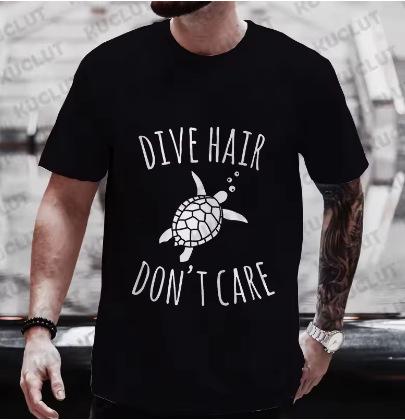 Diver 200 Bar Funny T-Shirt Men Summer Summer Wide Array Shirt Short Sleeve Streetwear Top