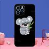 Cute cartoon watercolor animal koala Case For iPhone 16 15 13 11 14 Pro Max 12 Mini Plus XR X XS Max Silicone Phone Cover