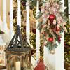 Aesthetic Christmas Stair Decorations Delightful 17 72 Inch Ornament Featuring Bow and Natural Elements for Joyous Feelings