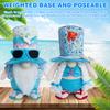 2Pcs Beach Gnomes Plush Summer Gnomes Decorations with Weighted Base Beach Gnomes Couple Decor Tiered Tray Decor for Farmhouse